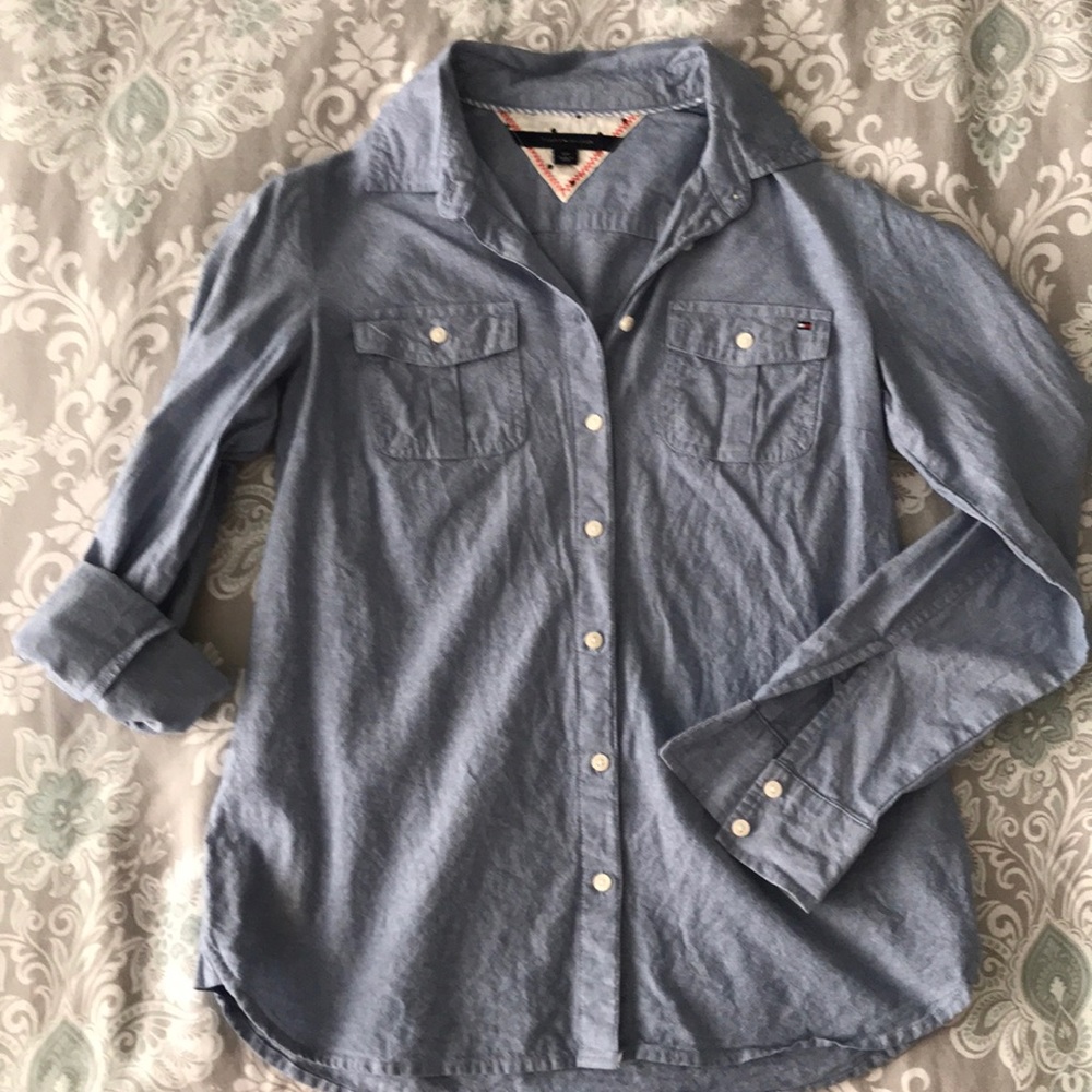 Denim button down shirt